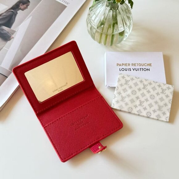 Authentic Louis Vuitton Scarlet Leather Agenda Travel Wallet - Picture 6 of 7